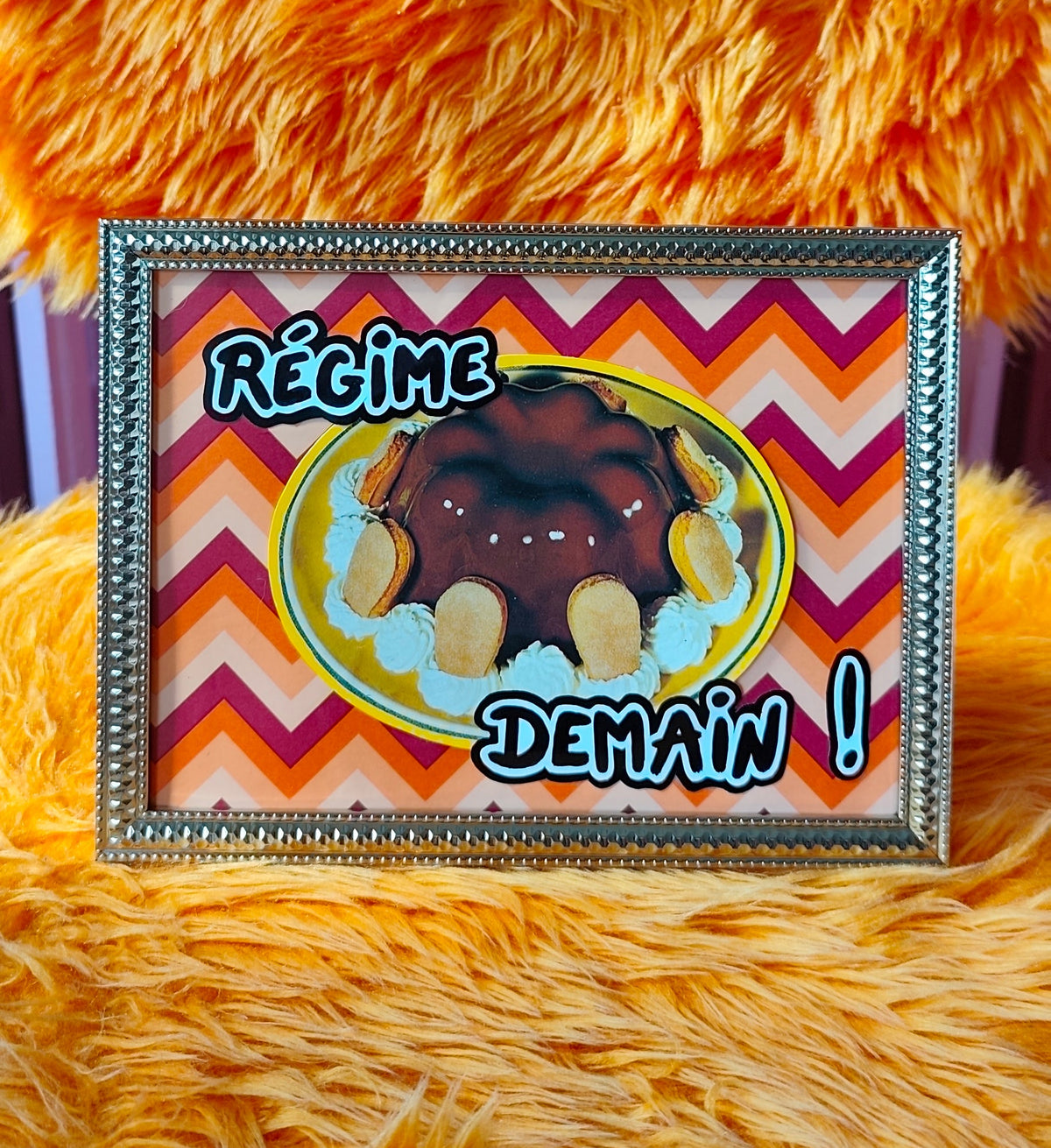 Tableau vintage unique - " Régime demain !"