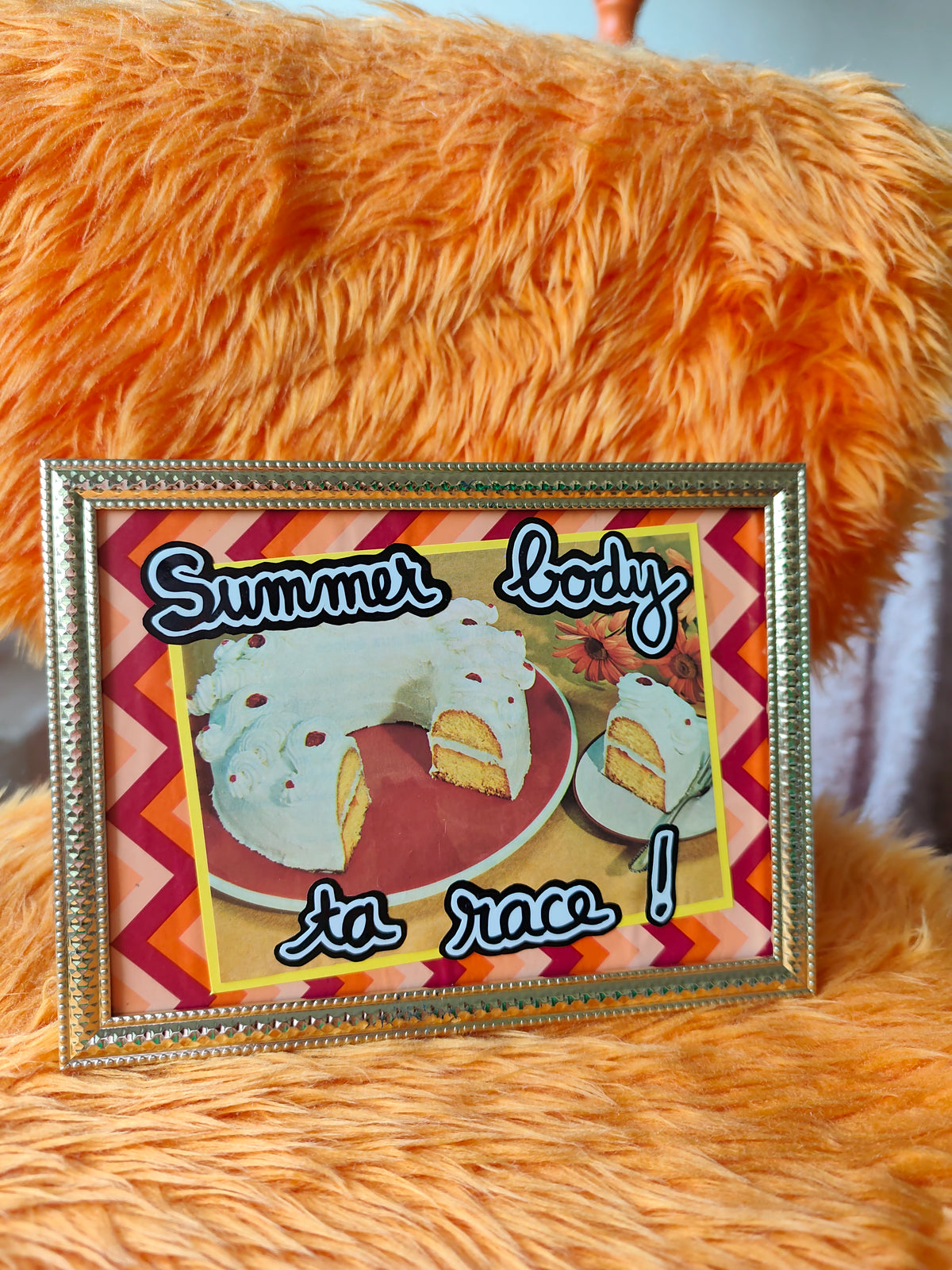 Tableau vintage unique -"Summer body ta race"#2